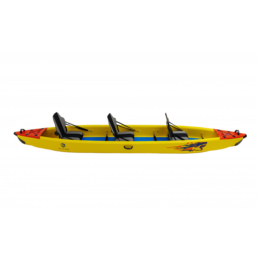 Надувной каяк трехместный Blau See Shark-3 Expedition