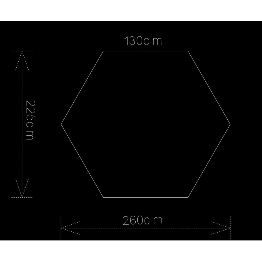 Пол теплый для шестигранных палаток Blaufisch 220*260